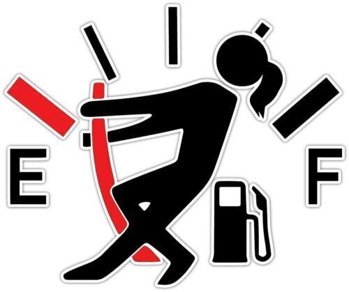 Empty Gas Tank Sticker Decal Truck Girl Fuel Strip