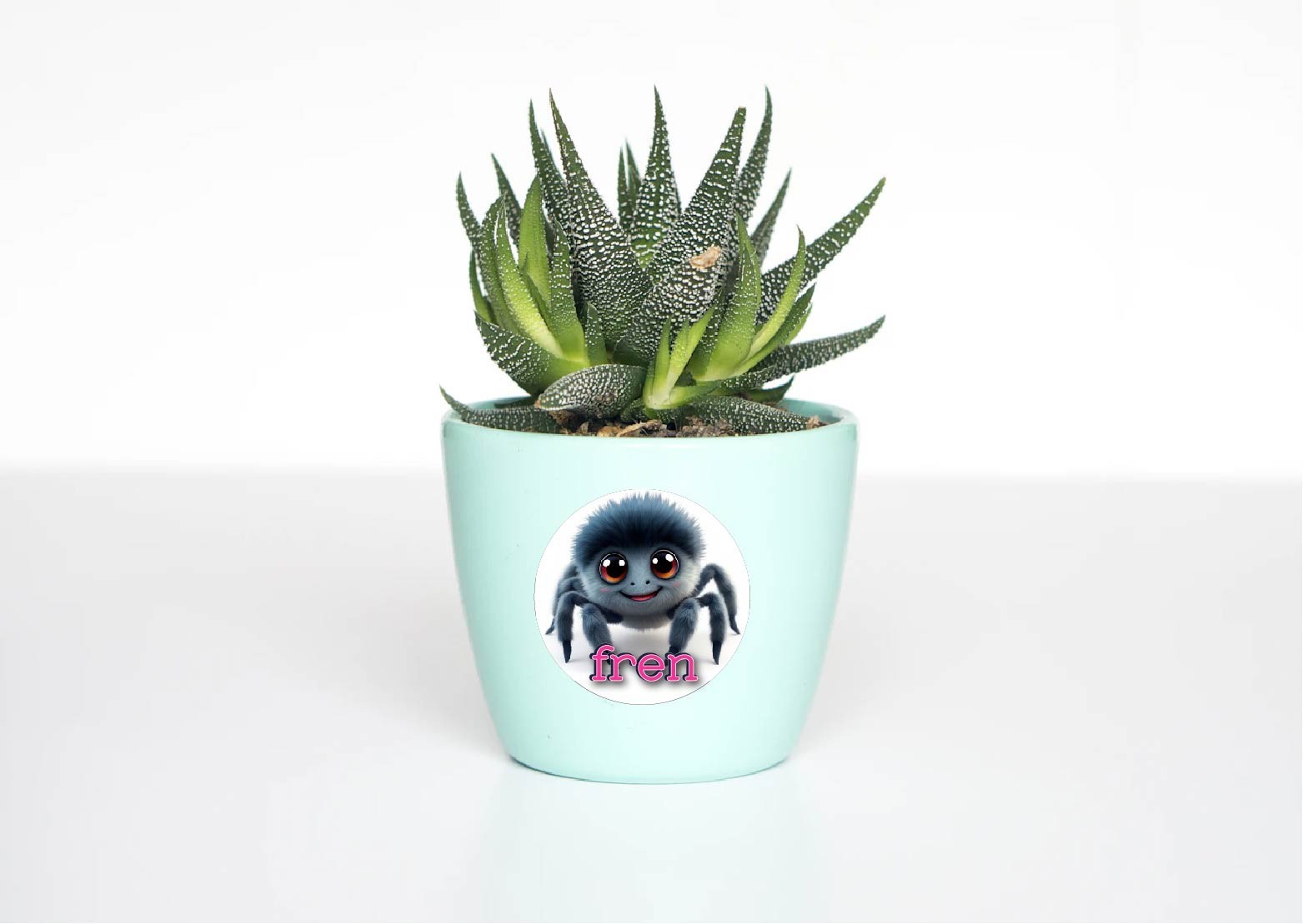 Jumping Spider Fren Decal Sticker Friends Bugs Insects Cute Big Eyes Love Web