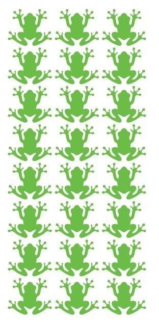 Frog Stickers Sticker Vinyl 1.20" DC34-063 Lime Green