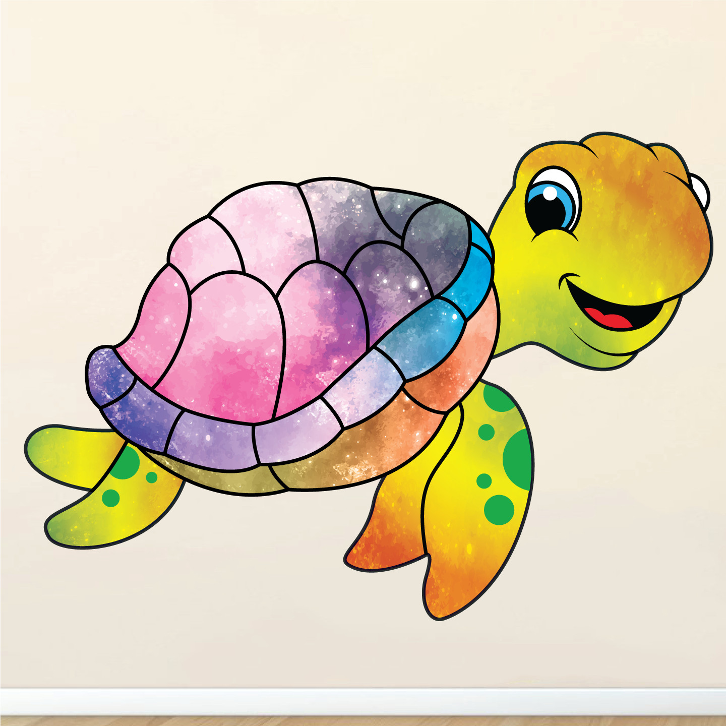Kids Bedroom Living Room Vinyl Tortoise Decor Marine Reptile Wall Decoration Art
