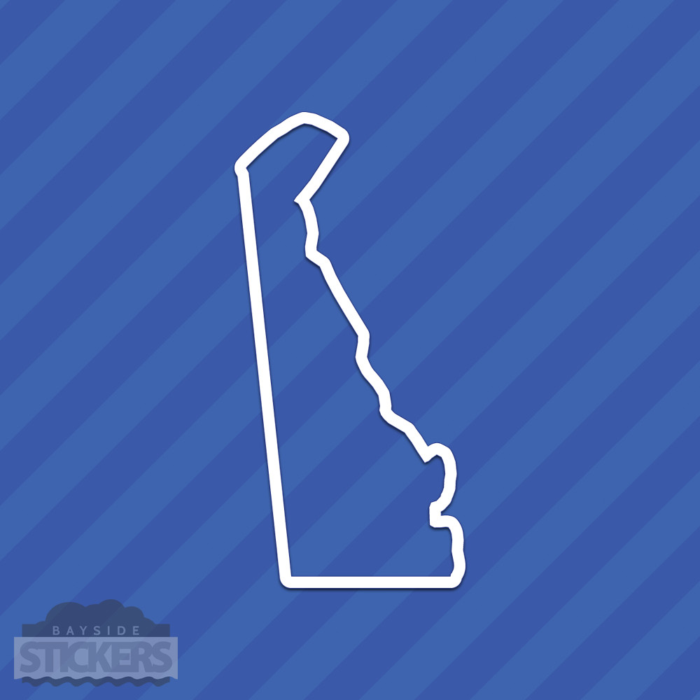Delaware DE State Outline Vinyl Decal Sticker