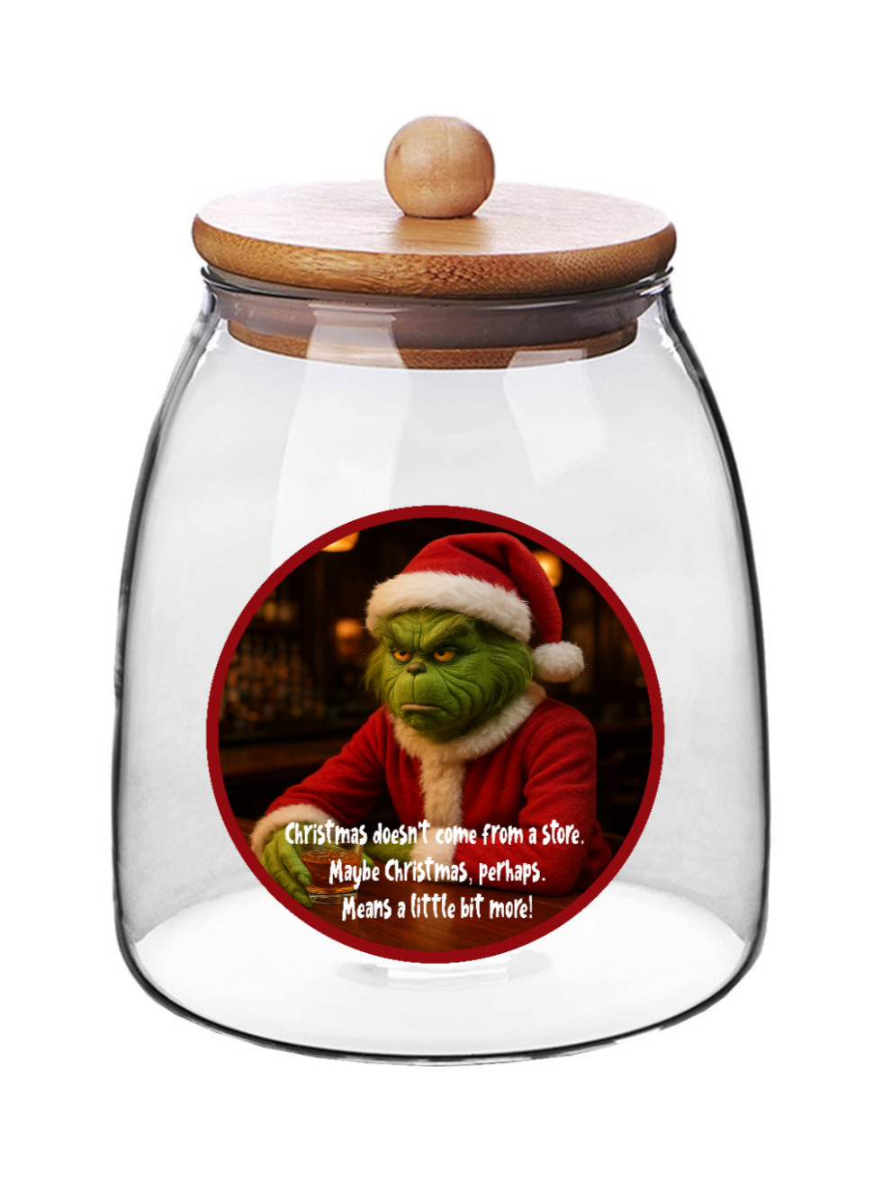 Christmas – Grinch "Little Bit More" – 4" Vinyl Decal Sticker Gift Decor Jar Car