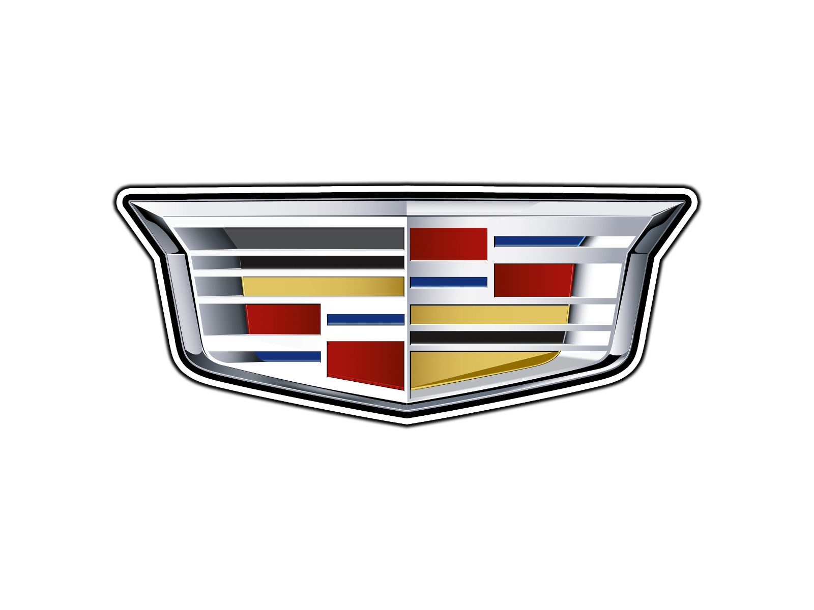 #0684 Cadillac Logo #1 Waterproof Vinyl Sticker Decal Die-Cut