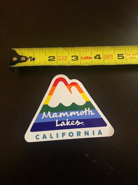 MAMMOTH LAKES CALIFORNIA Mountain RAINBOW STICKER Regional CA Visitor TOURIST