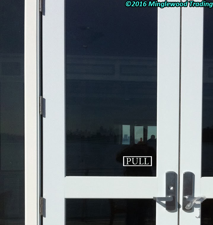 PUSH PULL Vinyl Stickers – Door Labels Exit Entrance – Die Cut Decals