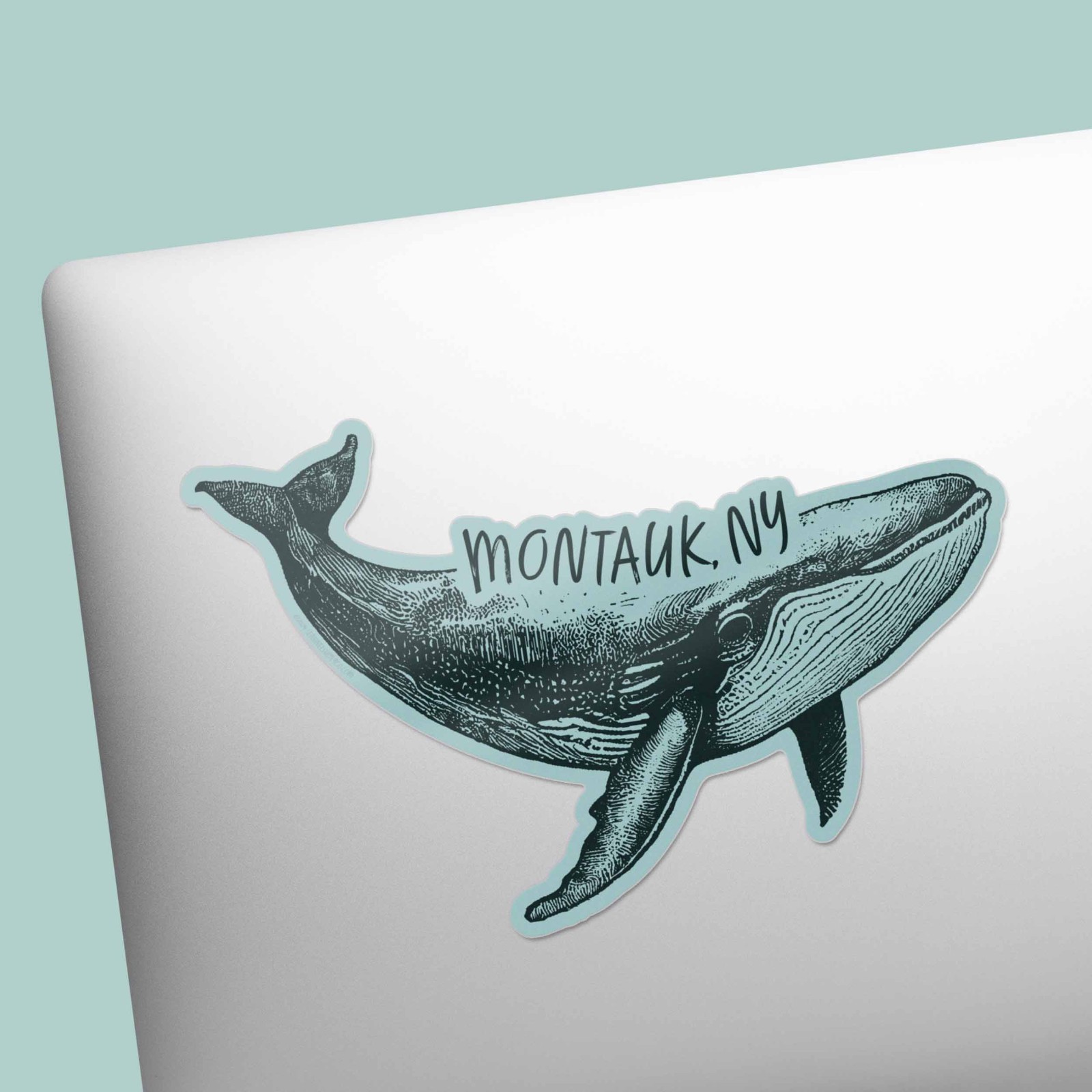 Montauk New York Humpback Whale Sticker – Long Island NY Decal for Water Bottle