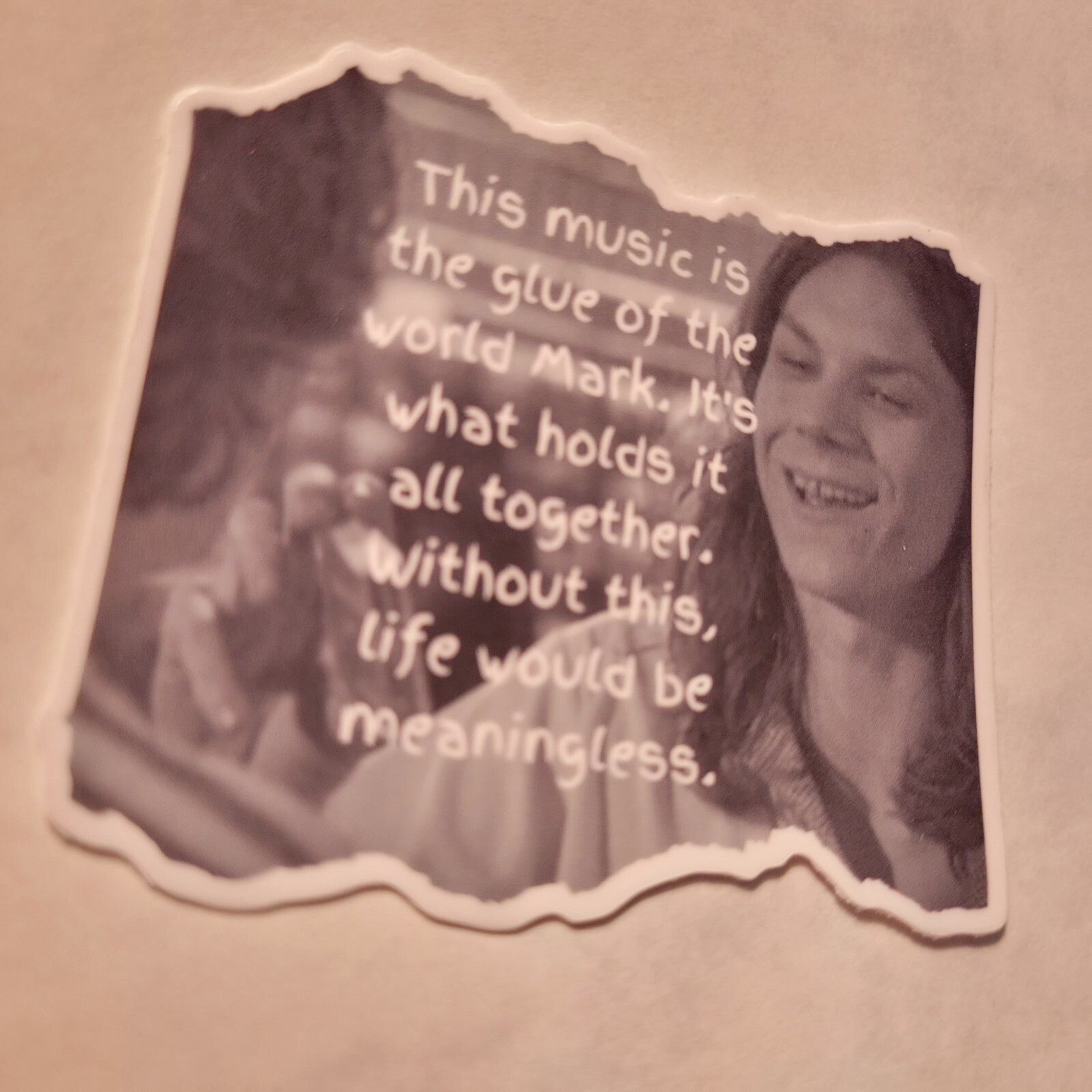 Empire Records Quote Sticker Movie Quotes Mark Eddie Cult Music is the glue