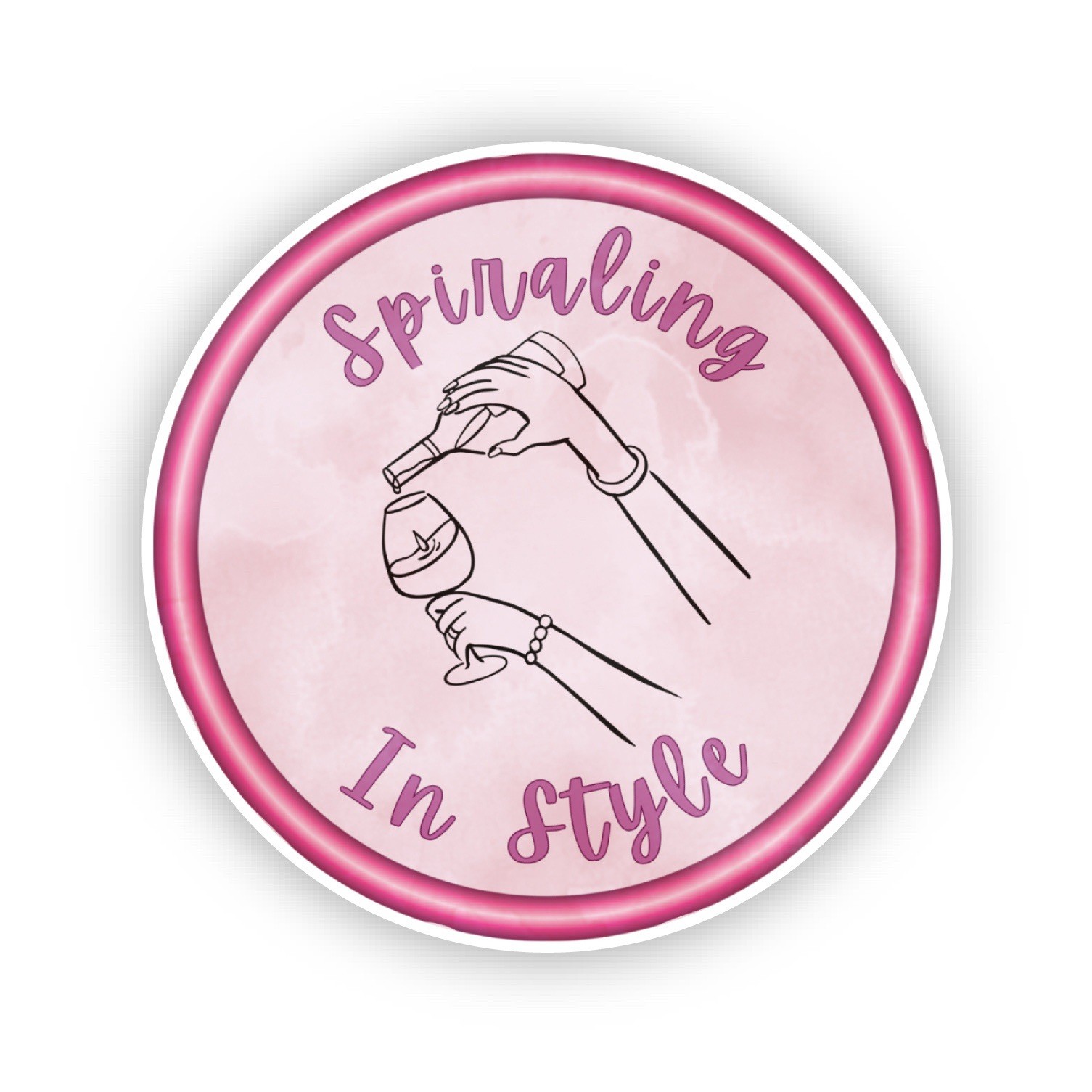 Spiraling In Style Sticker