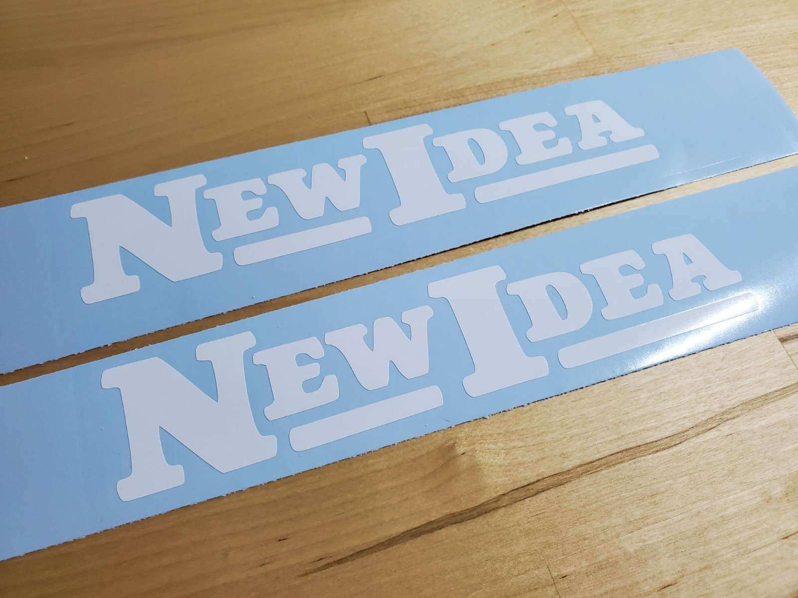 new idea tractor farm Decals Stickers Gloss white 8" (2) Fast USA