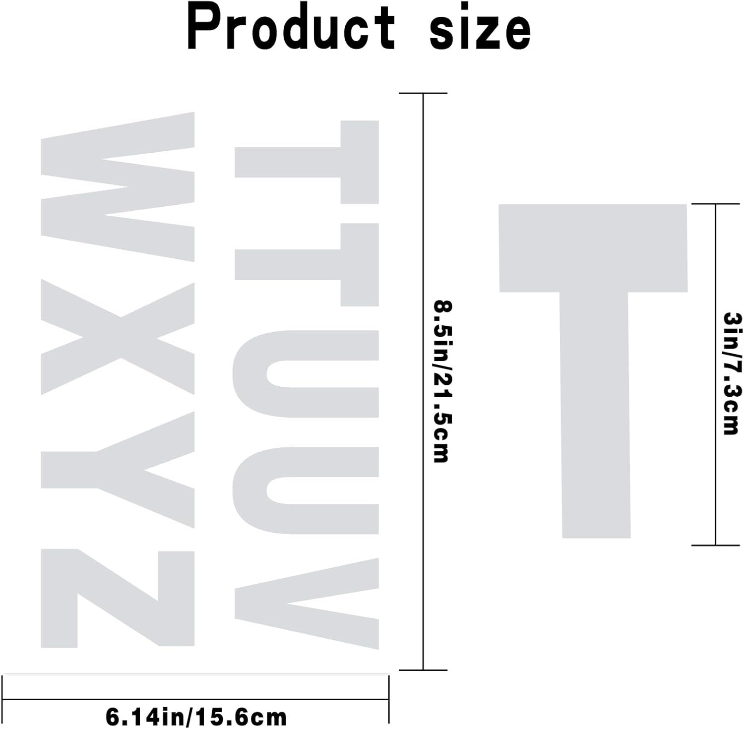 120 Pcs 3 Inches Adhesive Mailbox Numbers and Letters Stickers for Window Doors