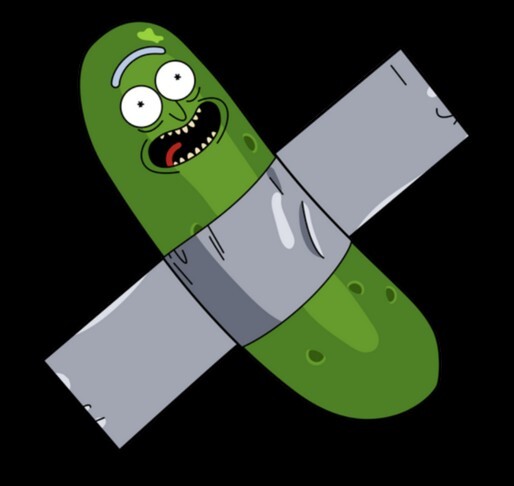 Rick and Morty Pickle Rick Die Cut Glossy Vinyl Sticker (2) indoor/outdoor 3.5in
