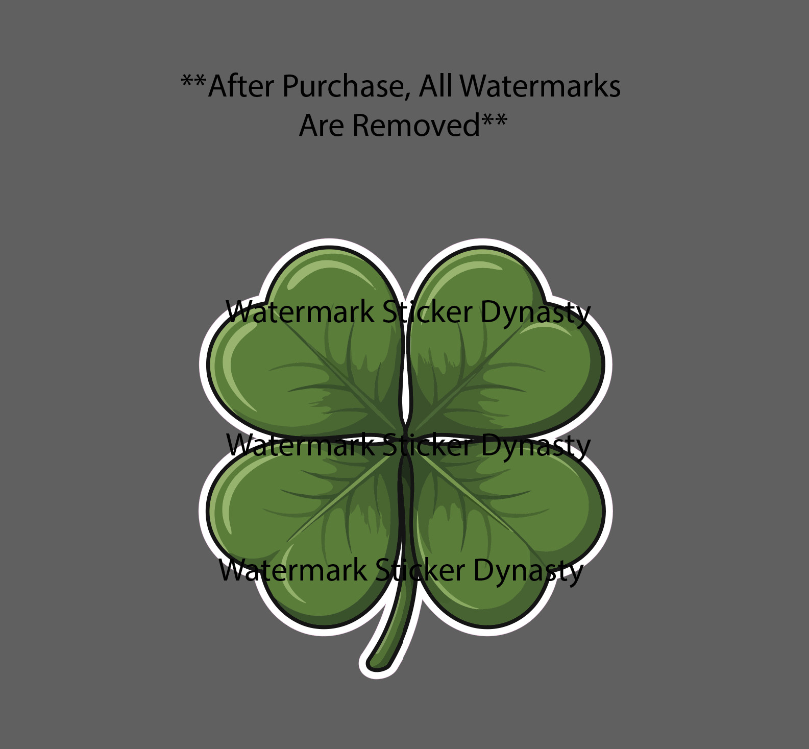 4 Leaf Clover Sticker Waterproof Decal Plants Luck Outdoor Lucky Gift NEW