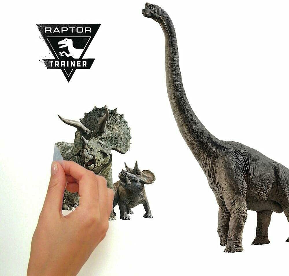RoomMates RMK3798SCS JURASSIC WORLD Removable & Repositionable Wall Decals 19pc