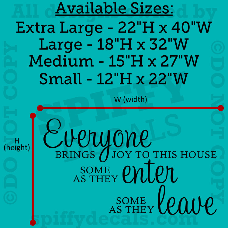 Everyone Brings Joy To This House Quote Vinyl Wall Decal Nursery Sticker Words