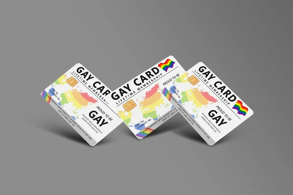 Gay (LGBTQIA++) Lifetime Membership Card Credit Card Debit Card Skins