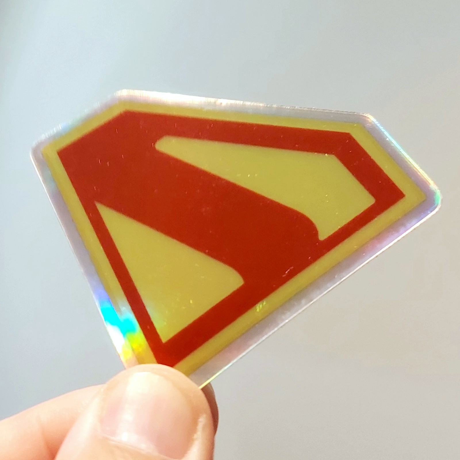 Superman S Logo Superhero Holographic Reflective Holo Sticker Decal | DC Comics