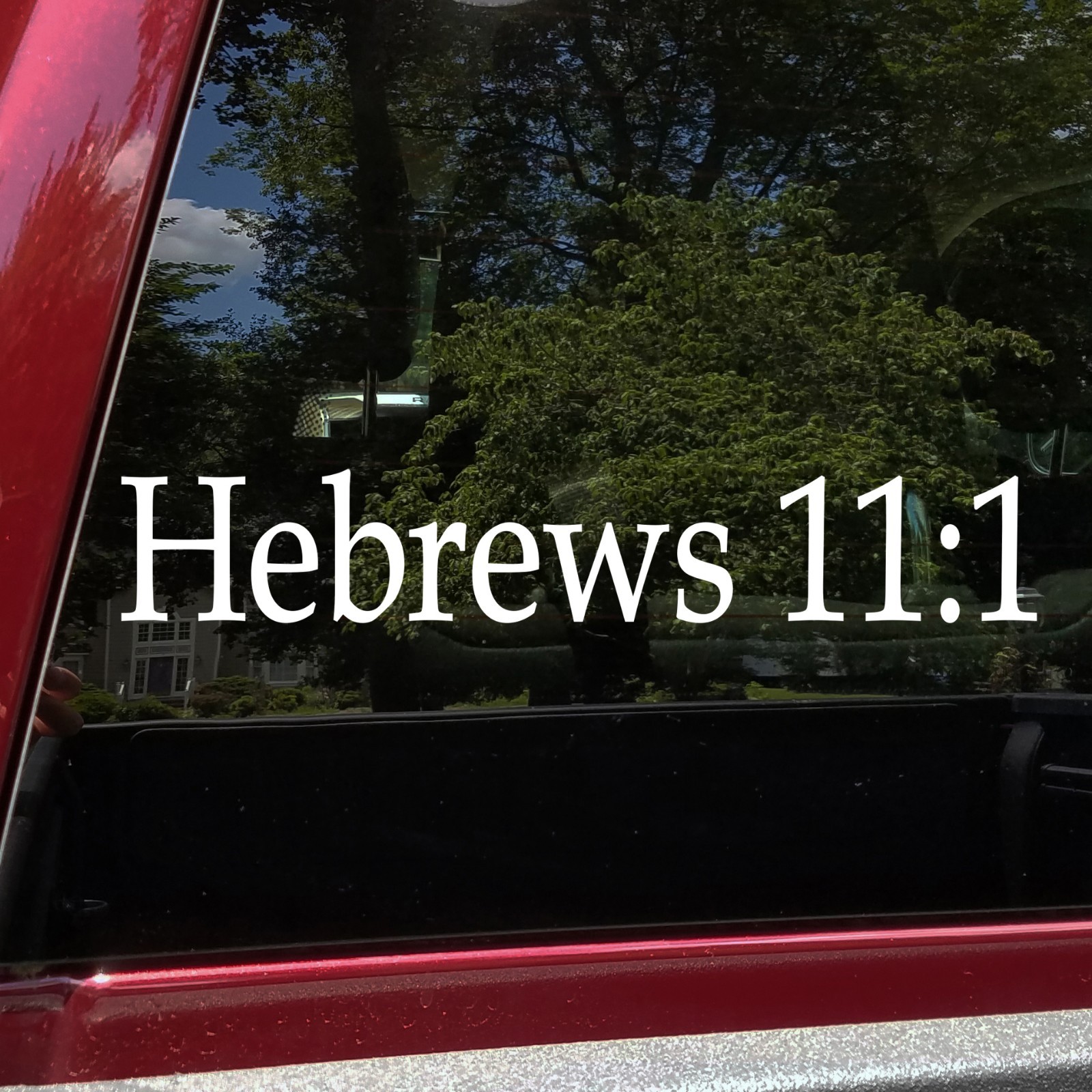 Hebrews 11:1 Sticker Decal Bible Verse Christian Faith Window Graphic