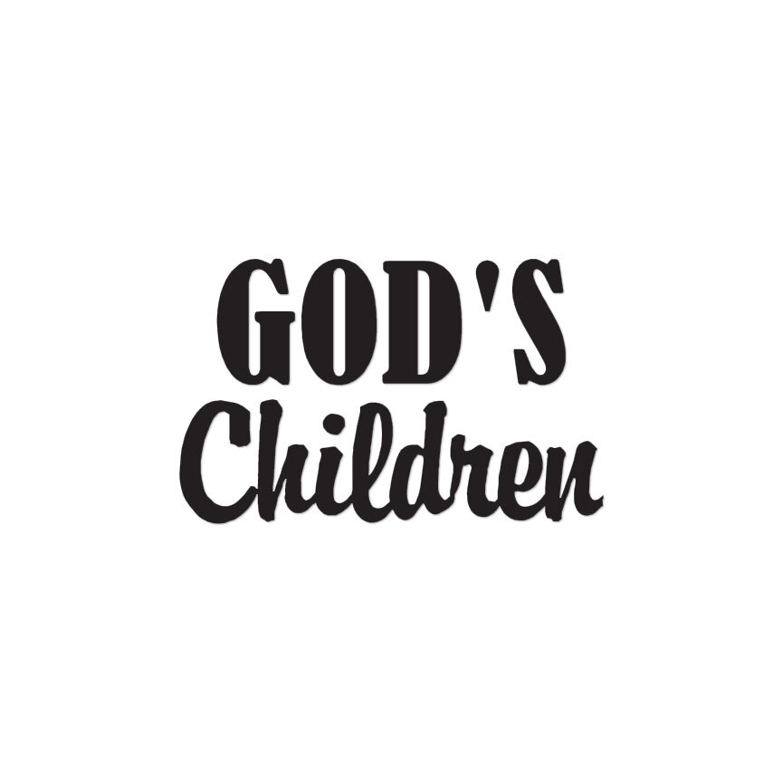 God's Children Religion – Decal Sticker – Multiple Colors & Sizes – ebn3491