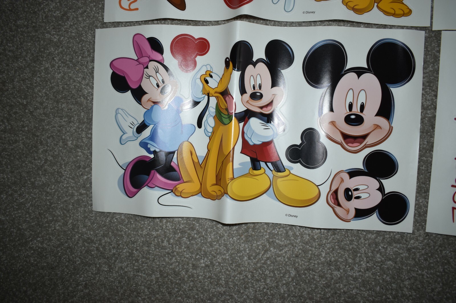 Disney Mickey Minnie Mouse Friends Donald Goofy Peel & Stick Wall Art Decals
