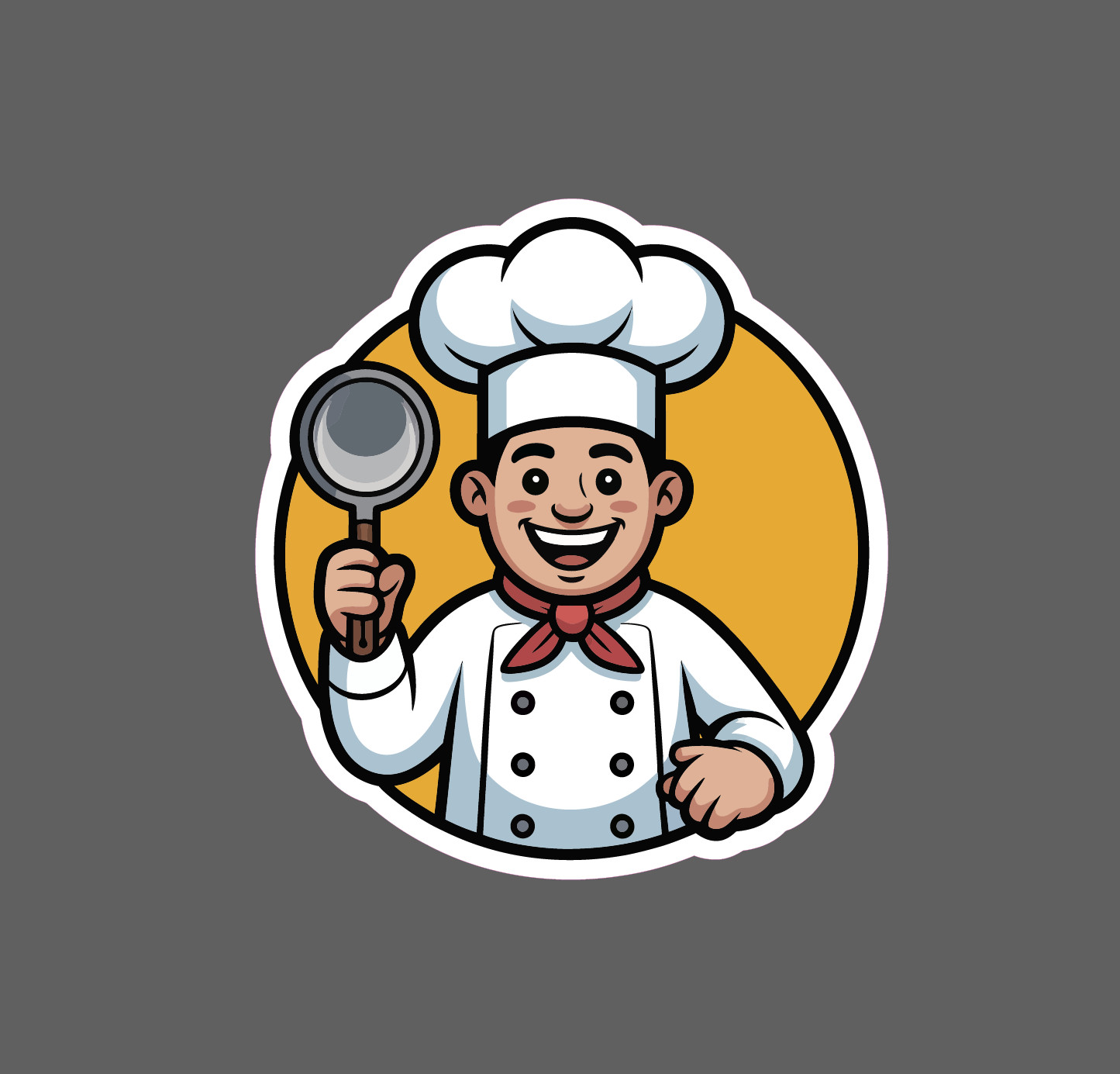 Chef Cartoon Sticker Waterproof Decal Food Cooking Kitchen Restaurant Gift NEW