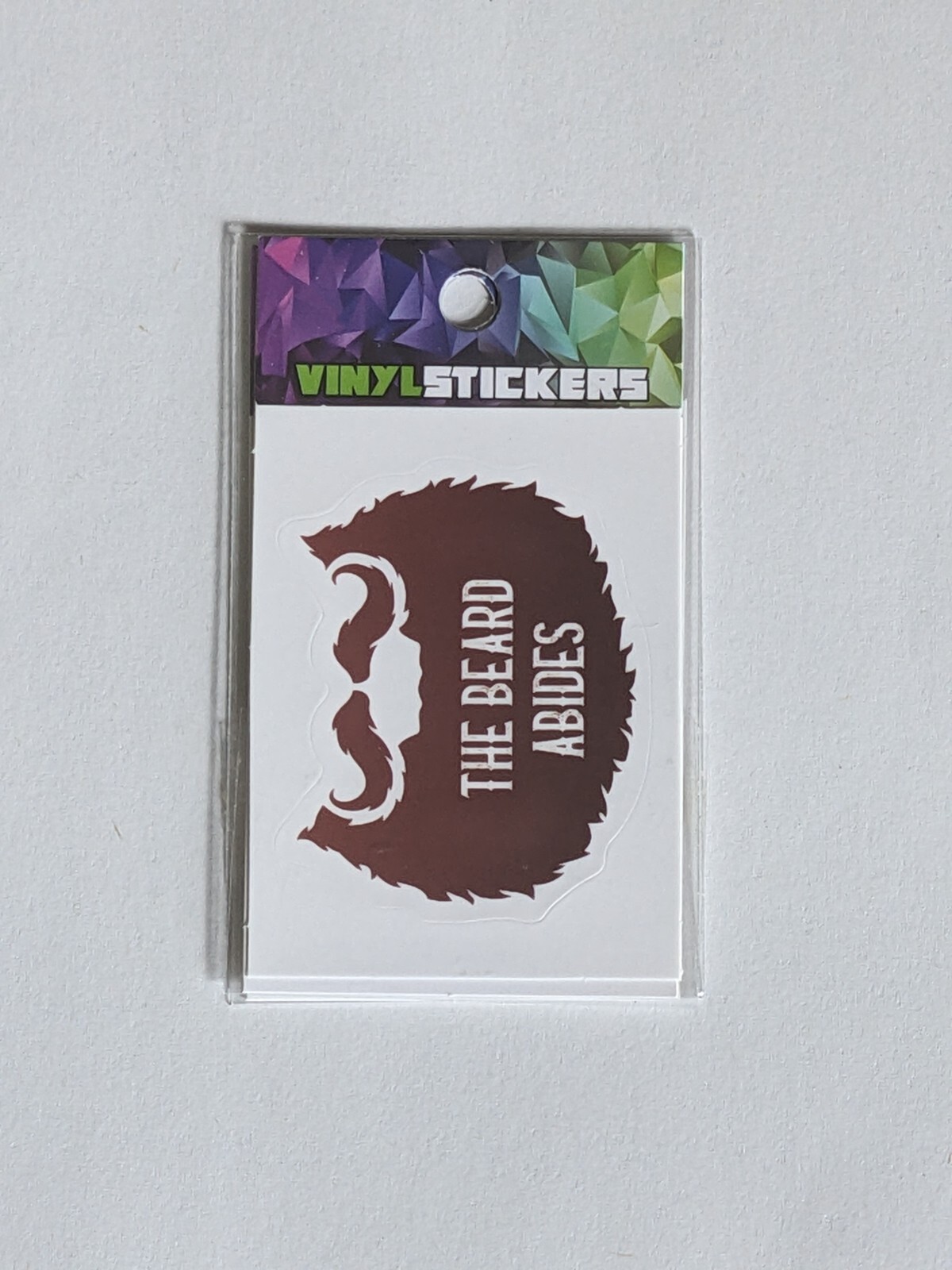 The Beard Abides Vinyl Sticker UV & Weather Resistant 1.13/16 x 2.5 inches