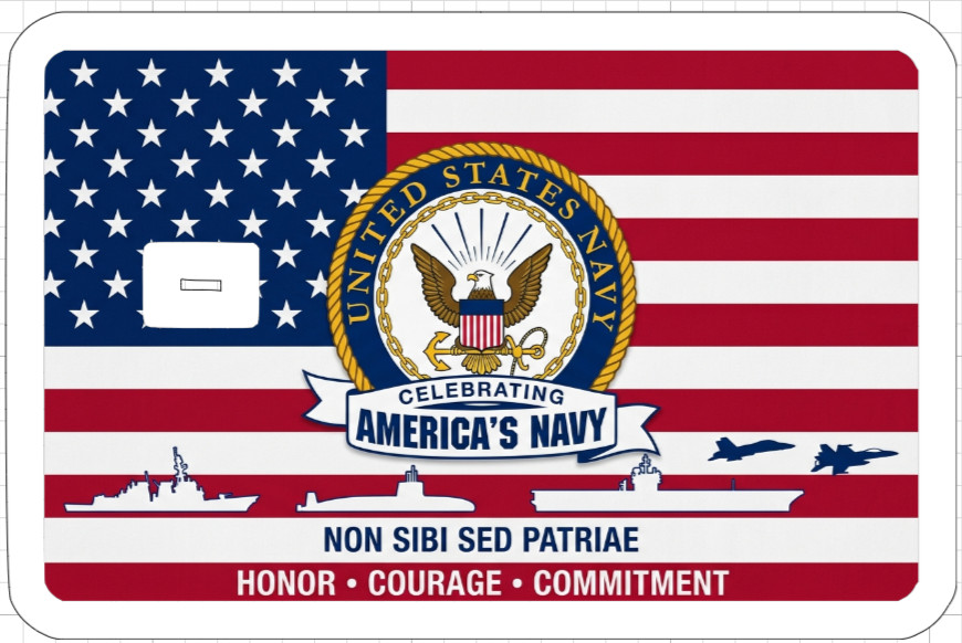 Military Veteran Credit Debit ATM Card Skin Sticker Army Marines Airforce Navy