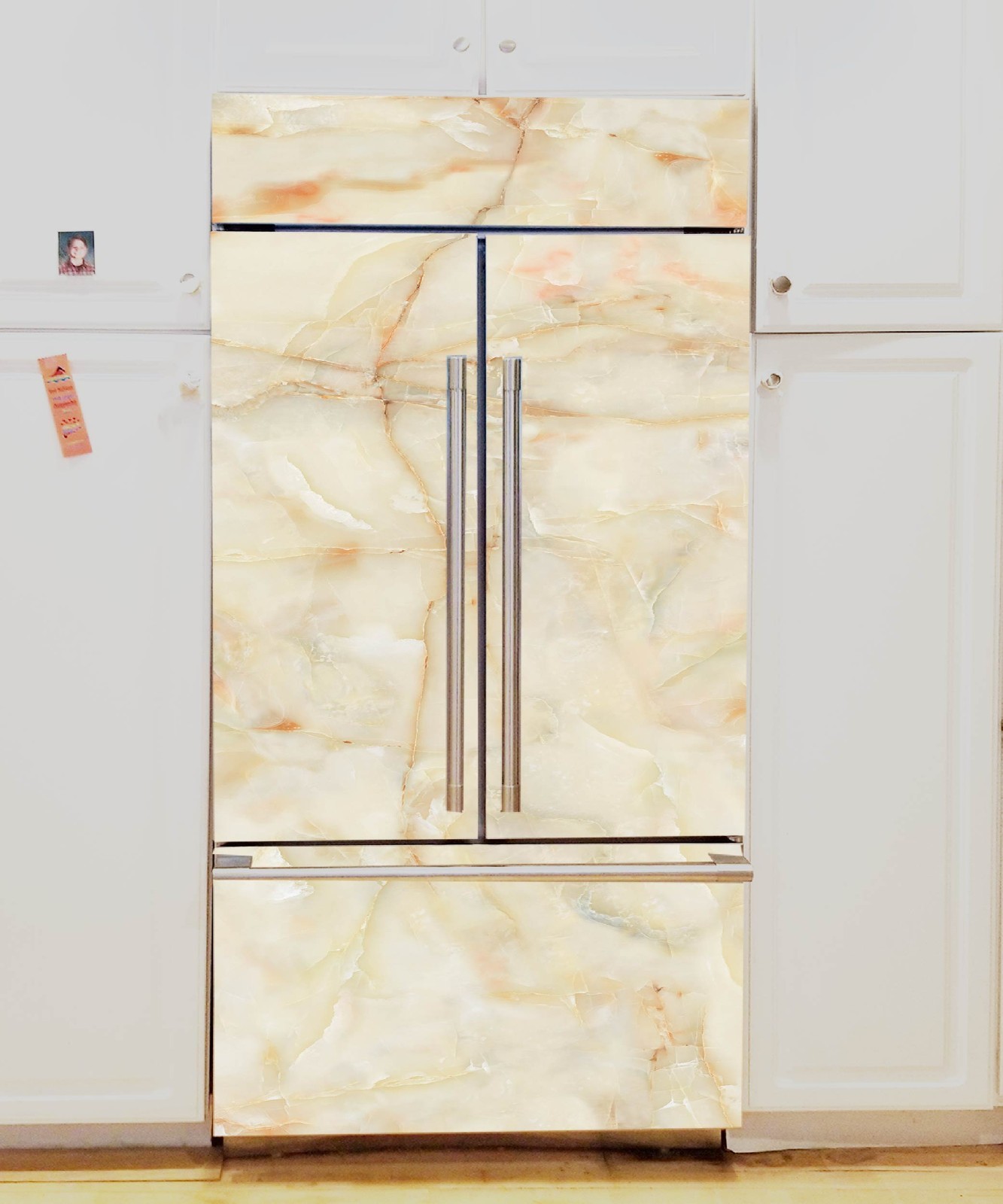 Marble Fridge Wrap Removable, Renter Friendly Upgrade