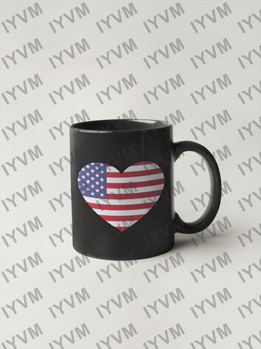 USA Flag Heart Sticker Decal