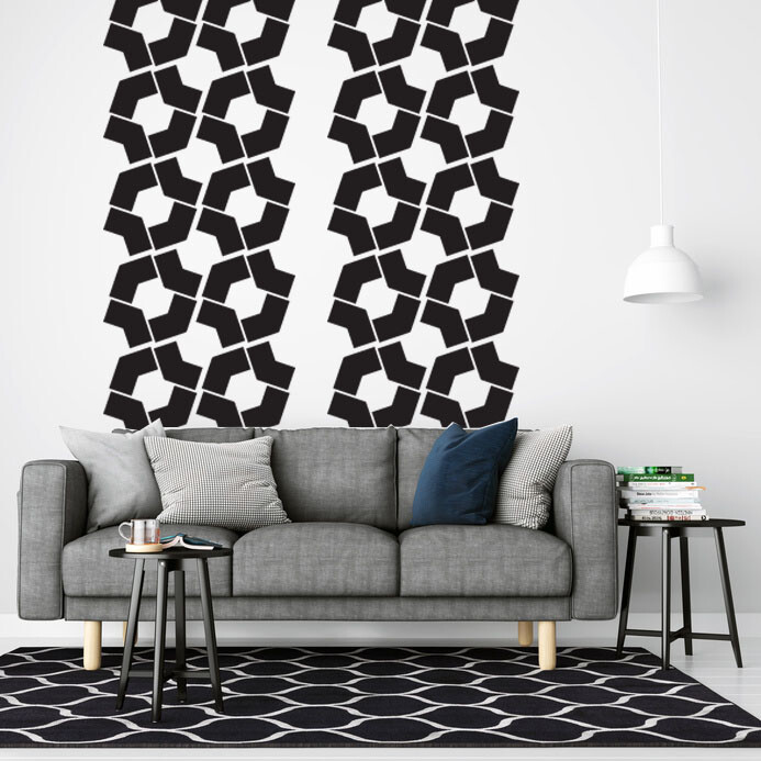 Geometric Wall Decal, Mid Century Decals, Modern Nursery Decor, Retro Wall Decor