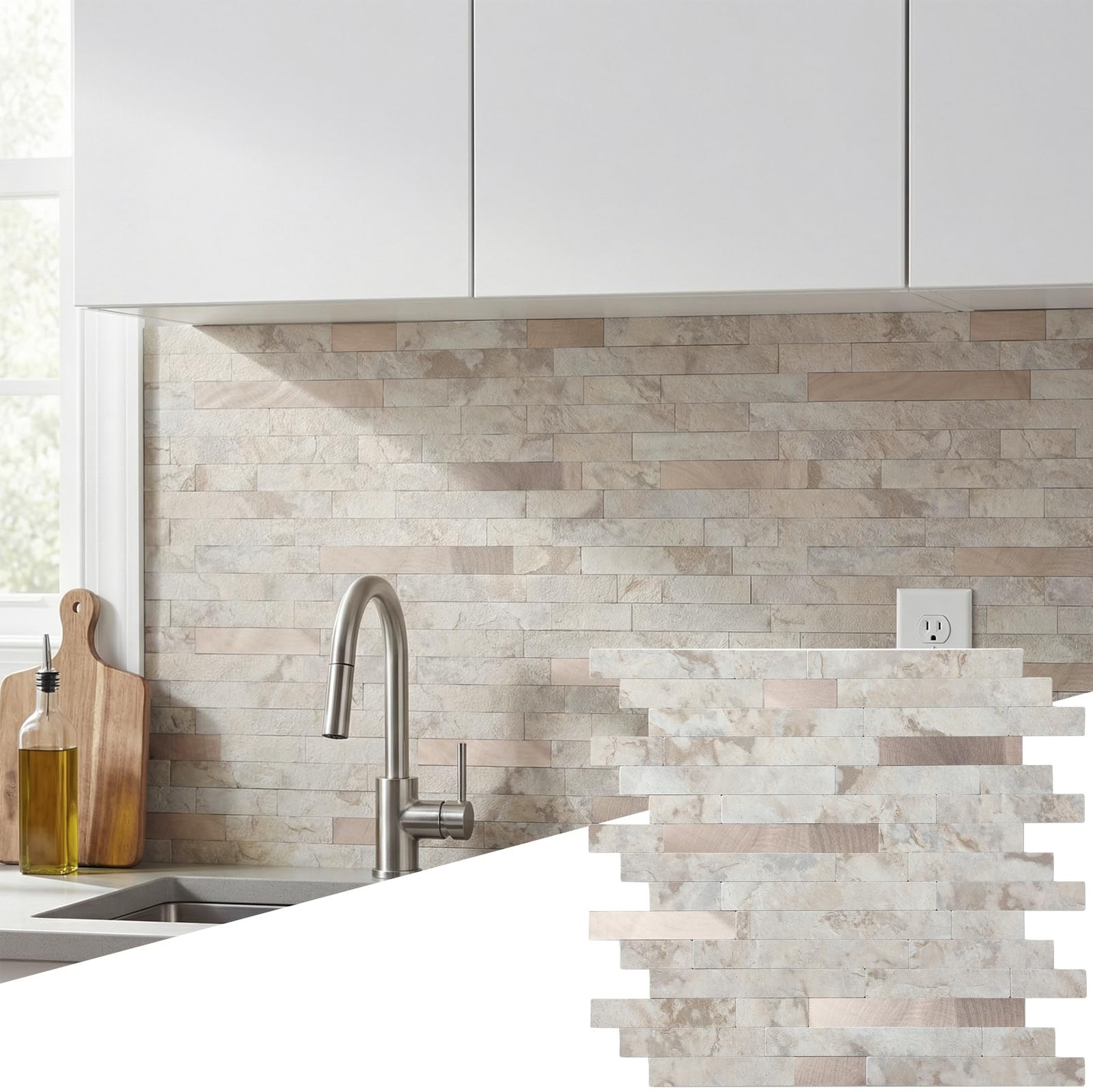 Yipscazo 2026 New Upgrade 11.34" X 11.57" Peel and Stick Backsplash, Stick on…