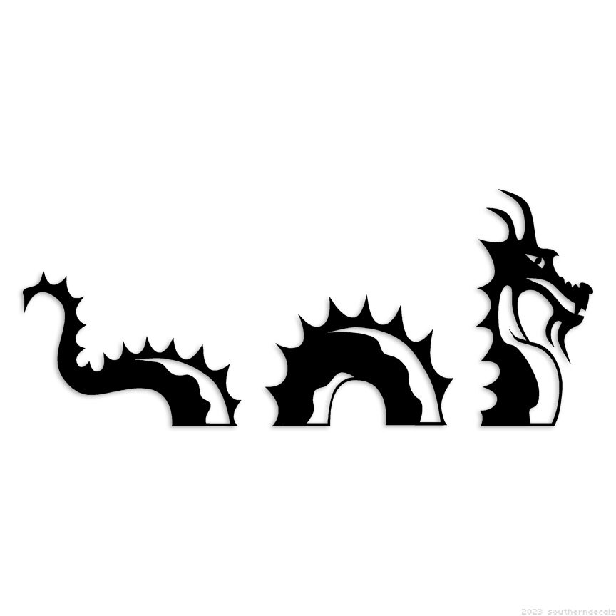 Water Dragon Nessie – Decal Sticker – Multiple Colors & Sizes – ebn6002