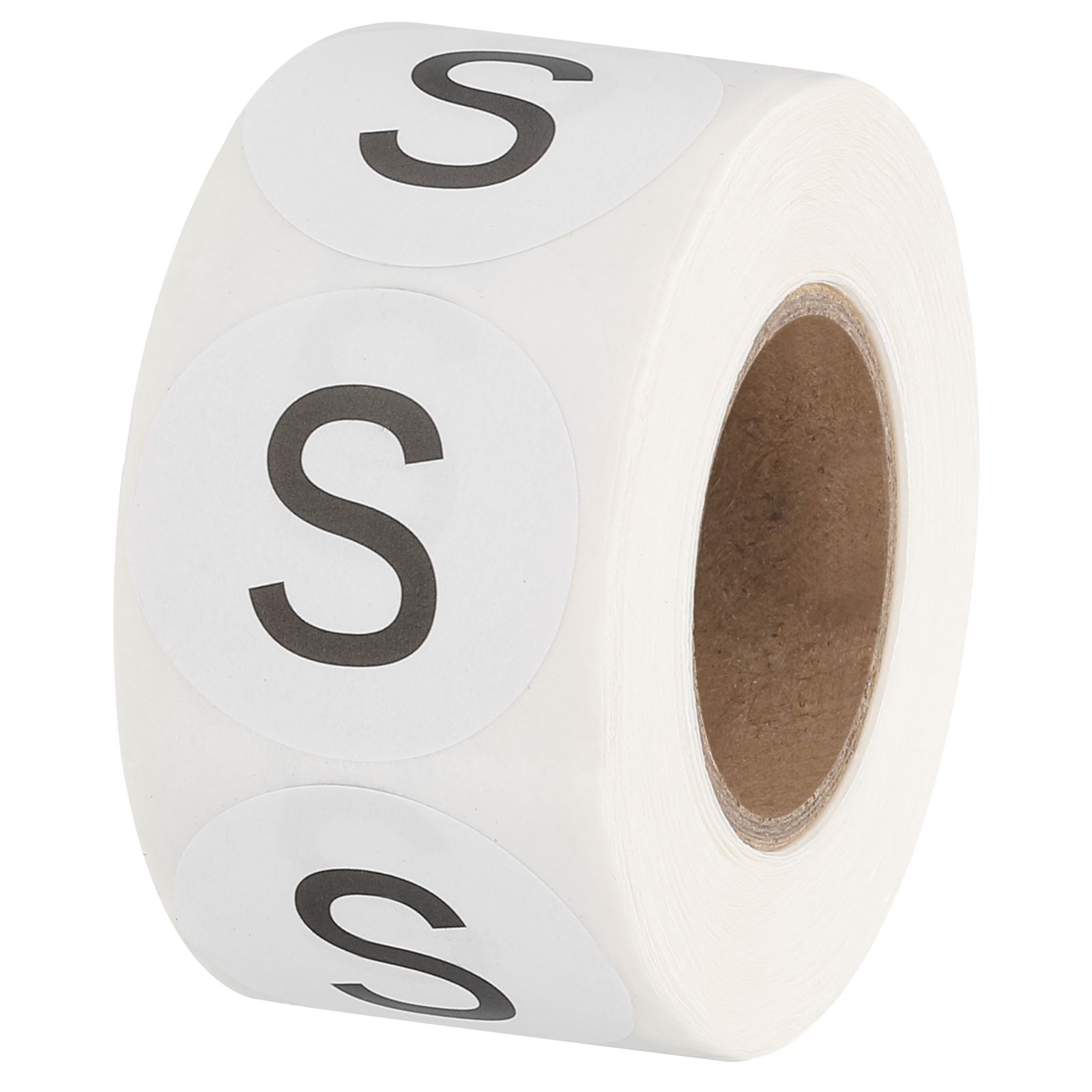 Letter S Inventory Labels, 1 Inch Capital Letter Stickers (1Roll/Total 500Pcs)