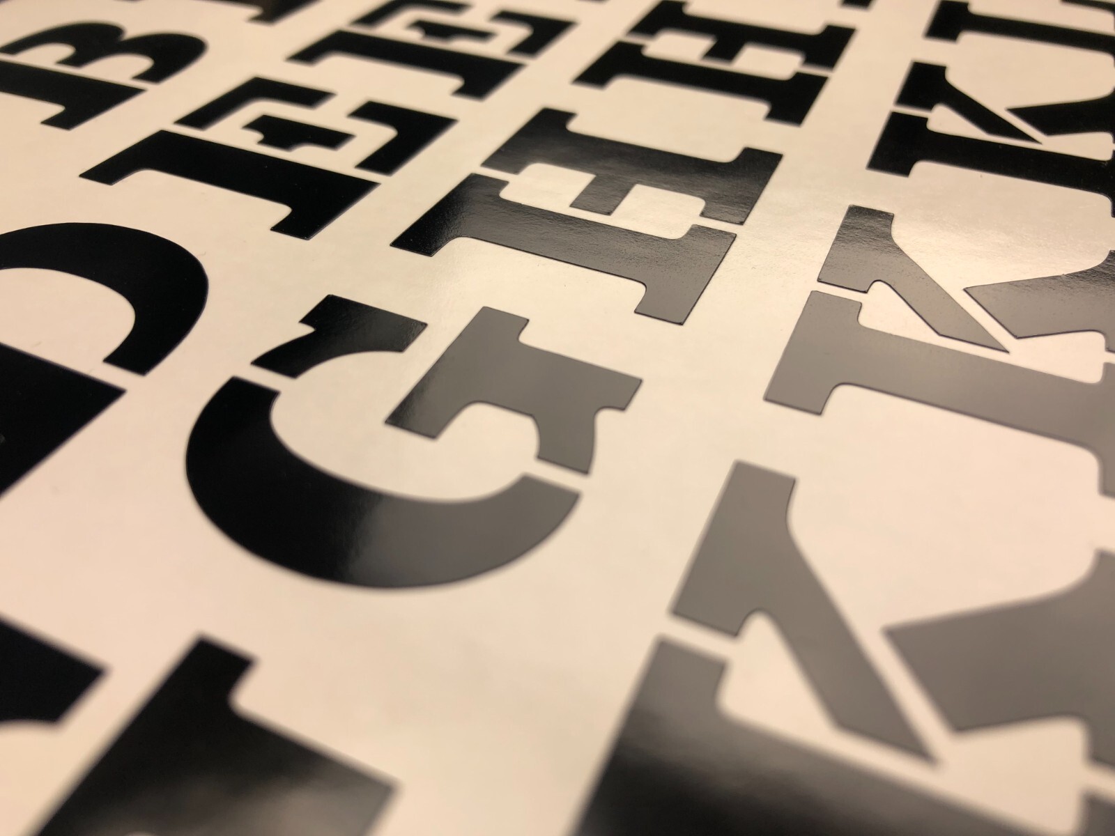 3XAlphabet A-Z & 1-10 Vinyl Stencil Decal Numbers – Mailbox, Shop, Wall, Locker