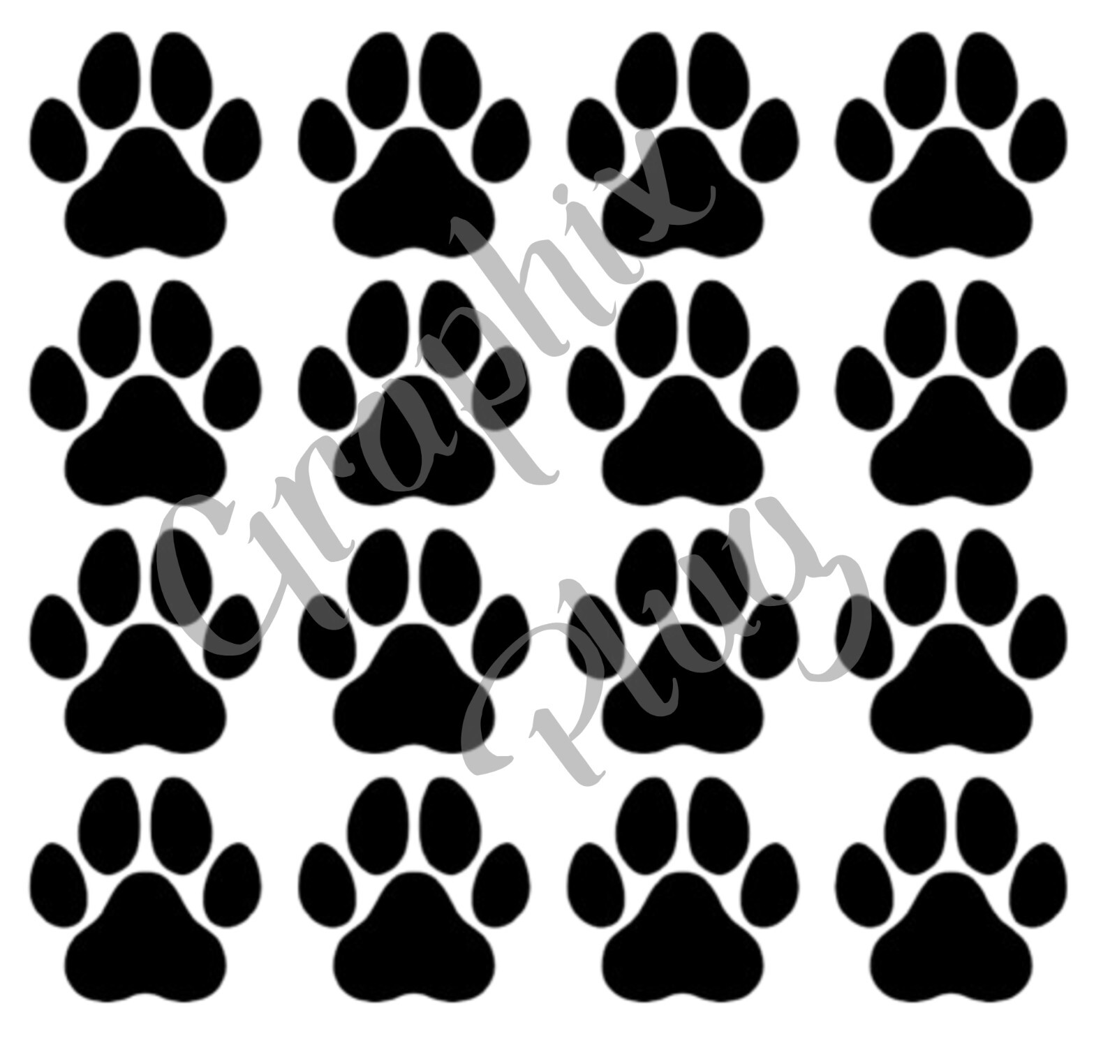 Dog Paw Print Decals Pet Animal 1" or 2.5" Wall Window Floor Stickers Big Set