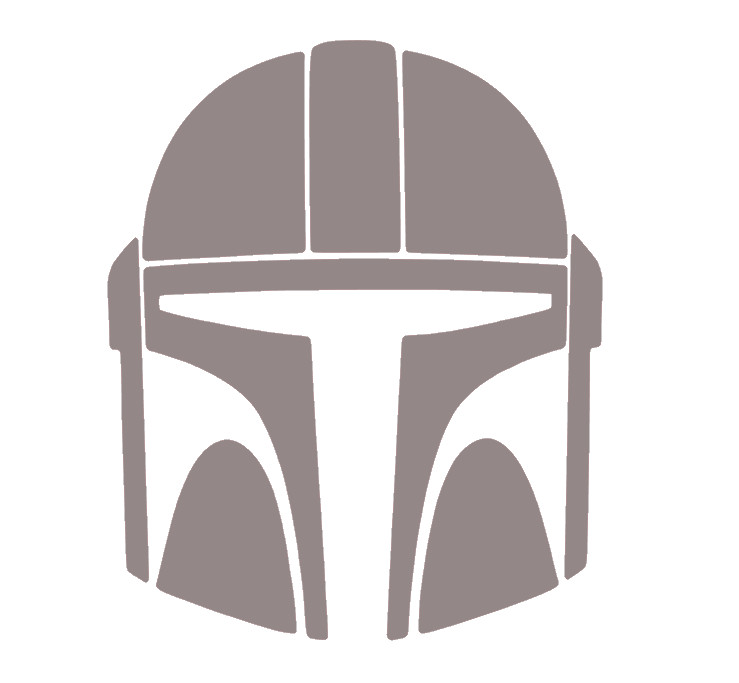 MANDALORIAN MANDO'S HELMET STAR WARS Decal Stickers for Cars, Windows, Laptops