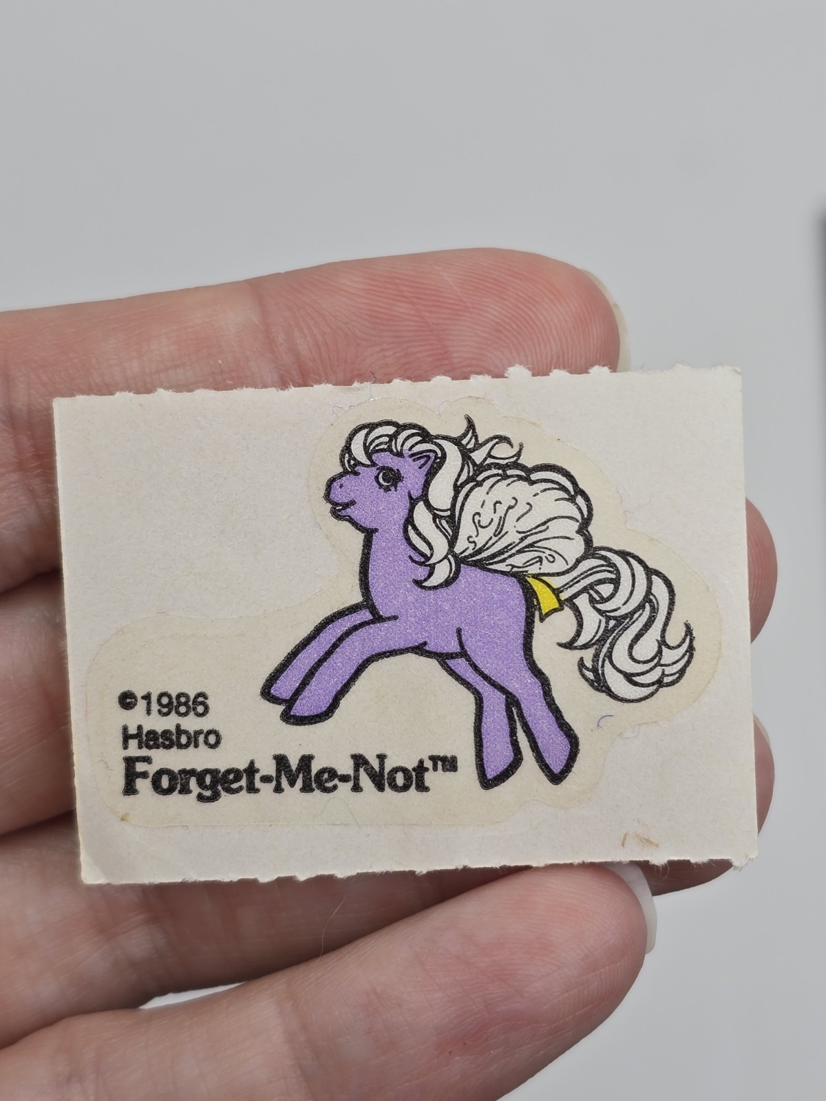 G1 Forget-Me-Not My Little Pony FLAT Sticker Vintage 1986 Hasbro Flutterby