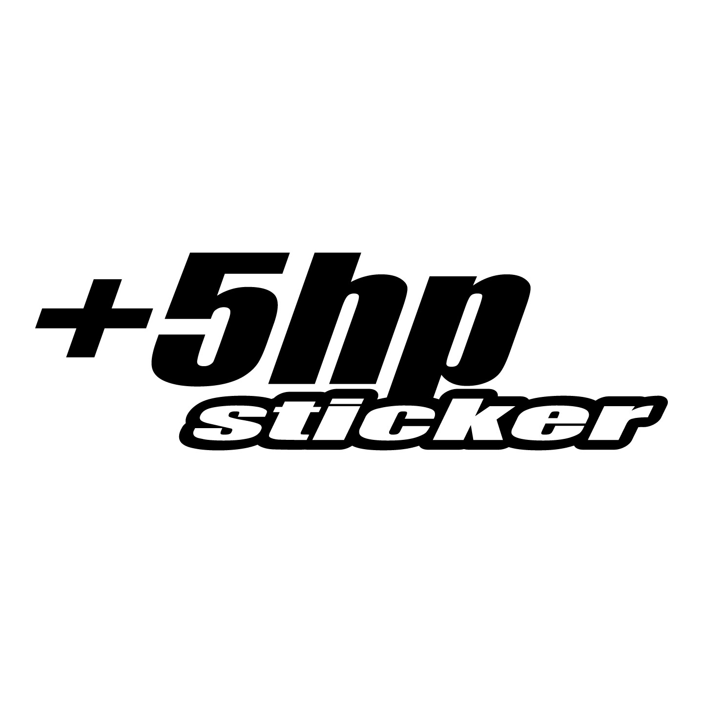 +5 HP (Horsepower) Sticker Vinyl Decal Sticker Racing Custom Car Truck Bike