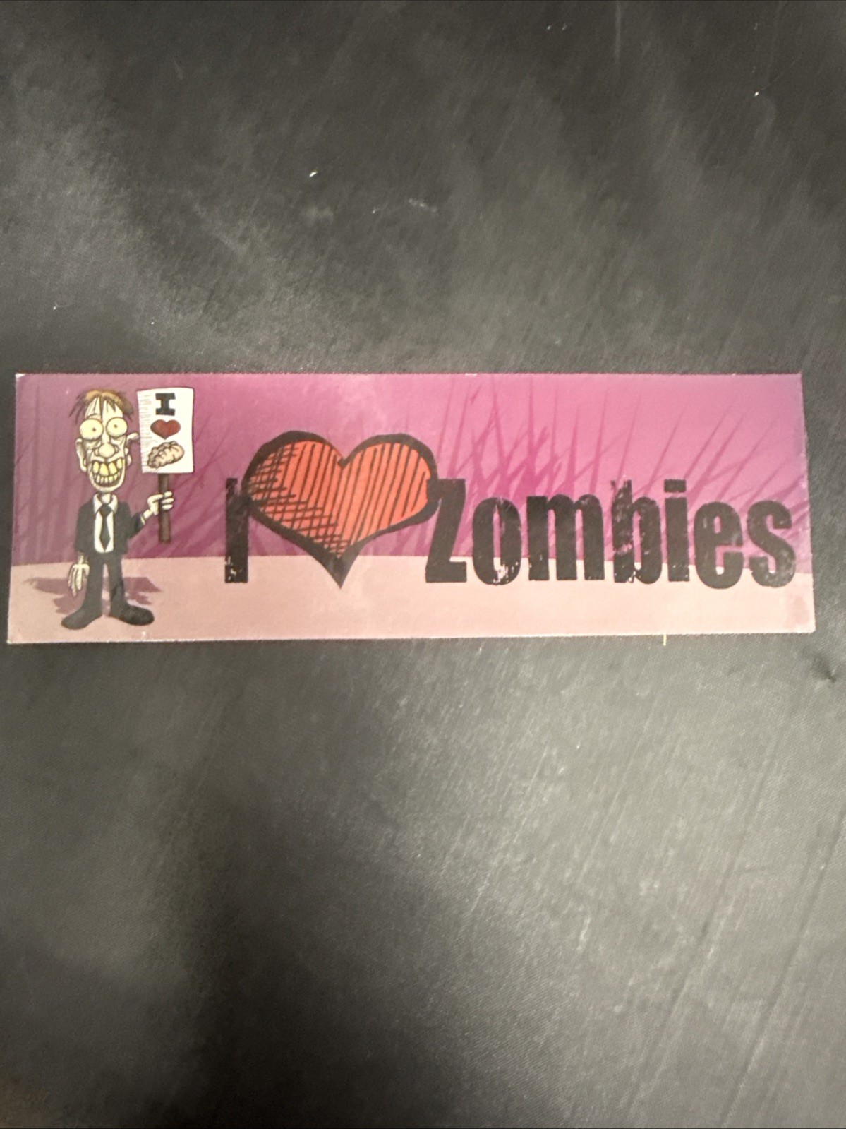 2000s Y2K Scholastic Book Fair Deep Ink Sticker Bookmark I Heart Zombies