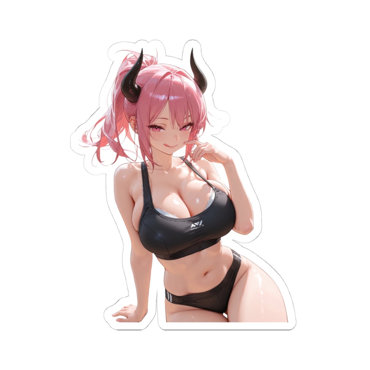 cute demon anime girl sticker decal