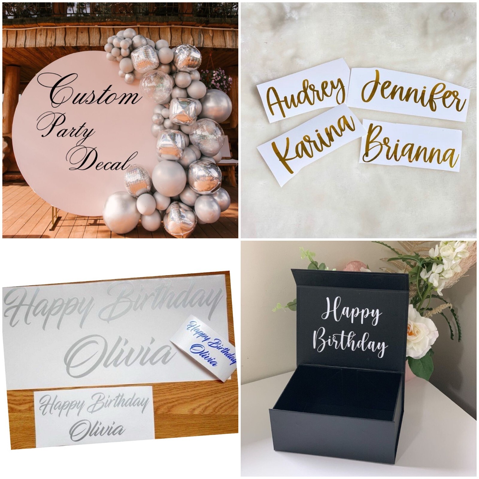 Custom Text Vinyl Lettering Personalized Sticker decal ANY TEXT ANY NAME FONTS