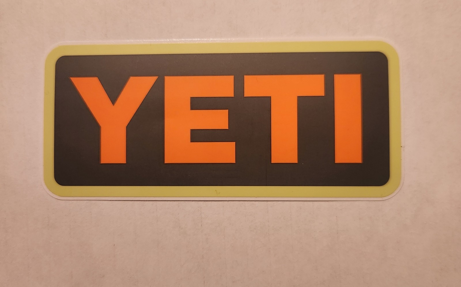Yeti Authentic Sticker Decal Black / Orange
