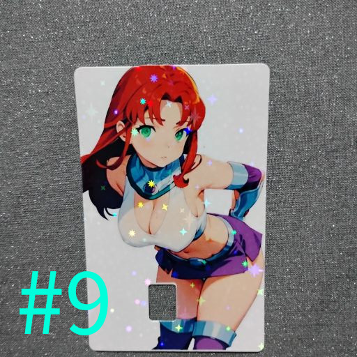 Holographic Sexy Anime Waifu Credit Debit Waterproof Card Skin Sticker Wrap 01