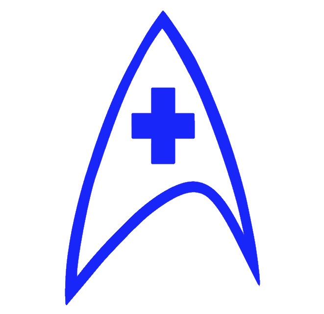 STAR TREK INSIGNIA MEDICAL, Decal Stickers for Cars, Windows, Laptops, Tablets
