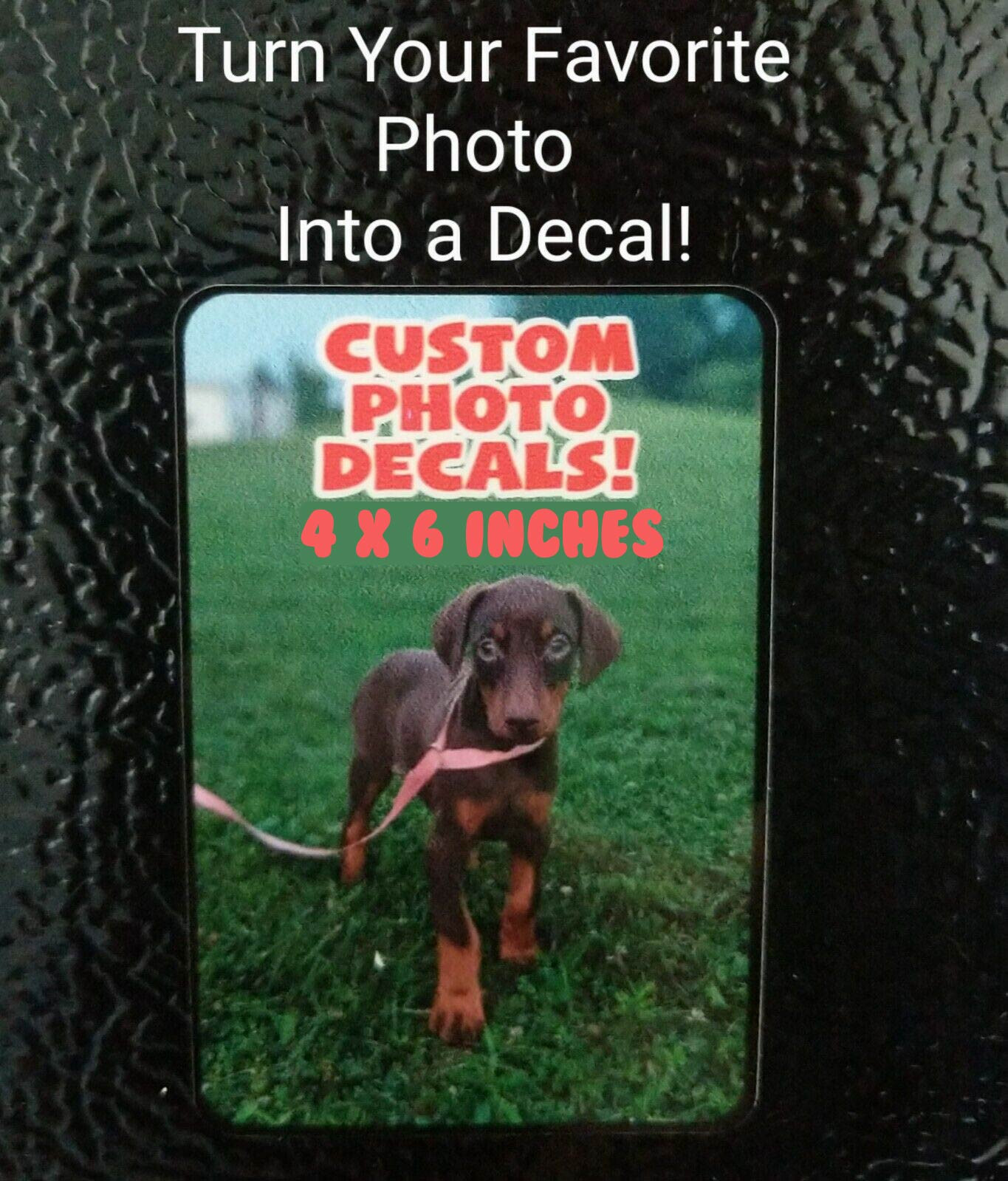 Custom Photo Printed Vinyl Decal 3×2", 4×6" Personalized Picture Drawing Sticker