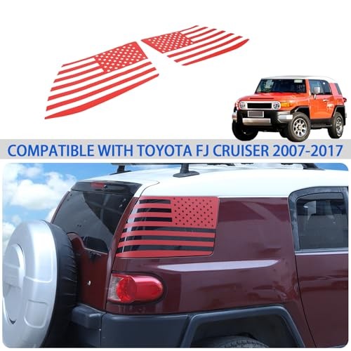 Compatible with Toyot@ FJ Cruiser 2007-2017 Tailgate Side Window American Red