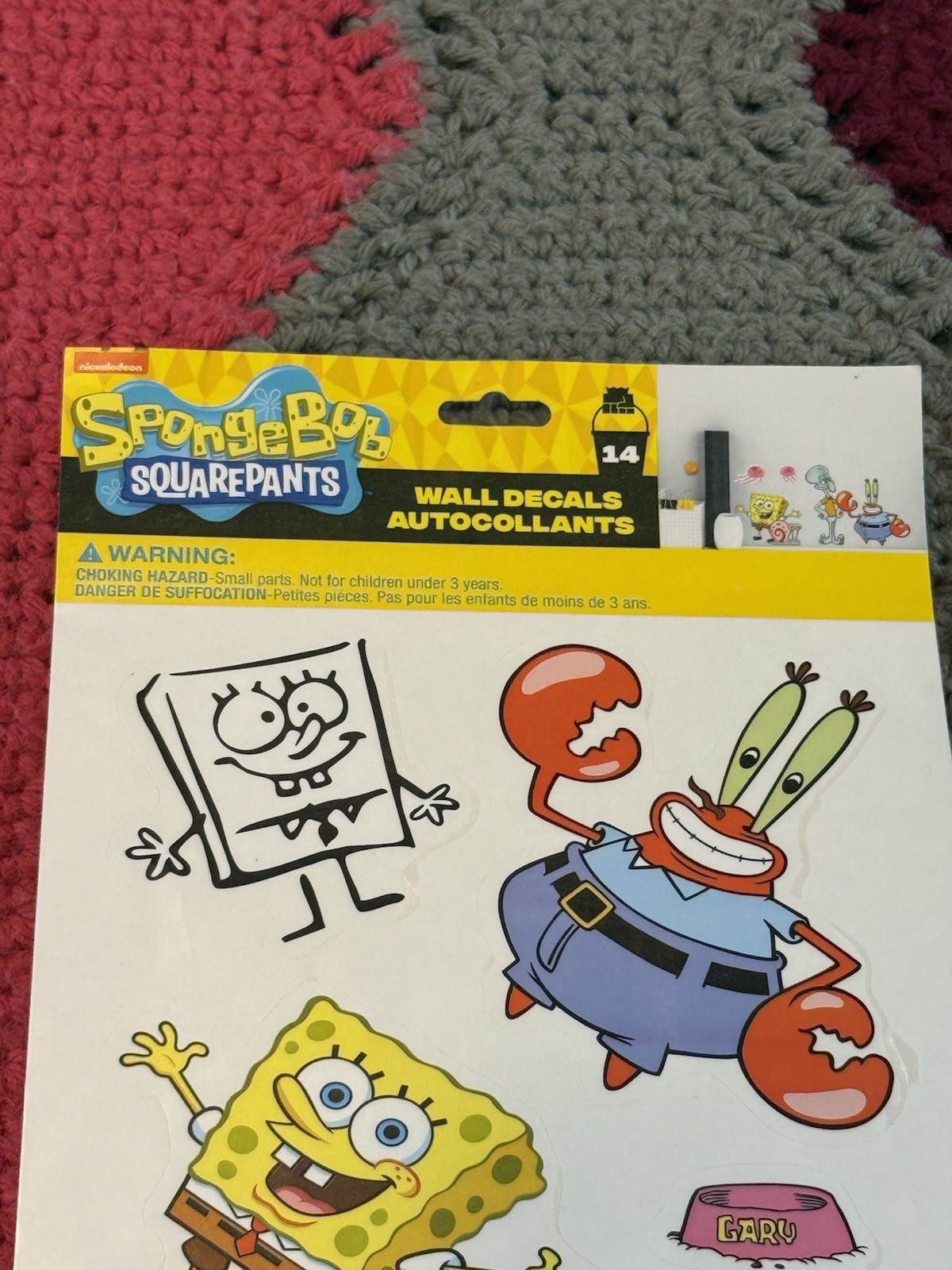 SpongeBob Squarepants Peel And Stick Wall Decals! Reusable & Residue Free!