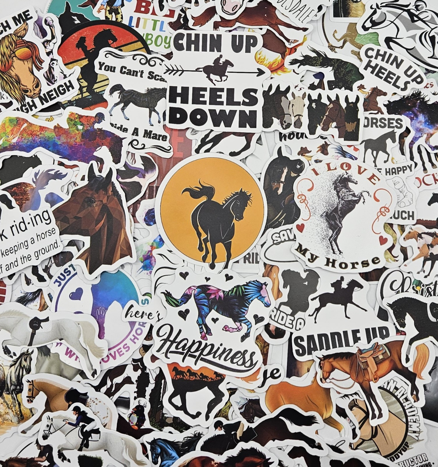 50 pcs Horse Stickers Equestrian Sport Decals DIY Crafting