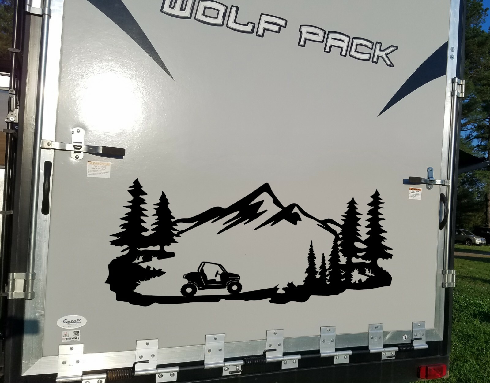 ATV Mountains Scene Vinyl Decal V1 – Quad RV Toy Hauler Graphics 4-wheeler