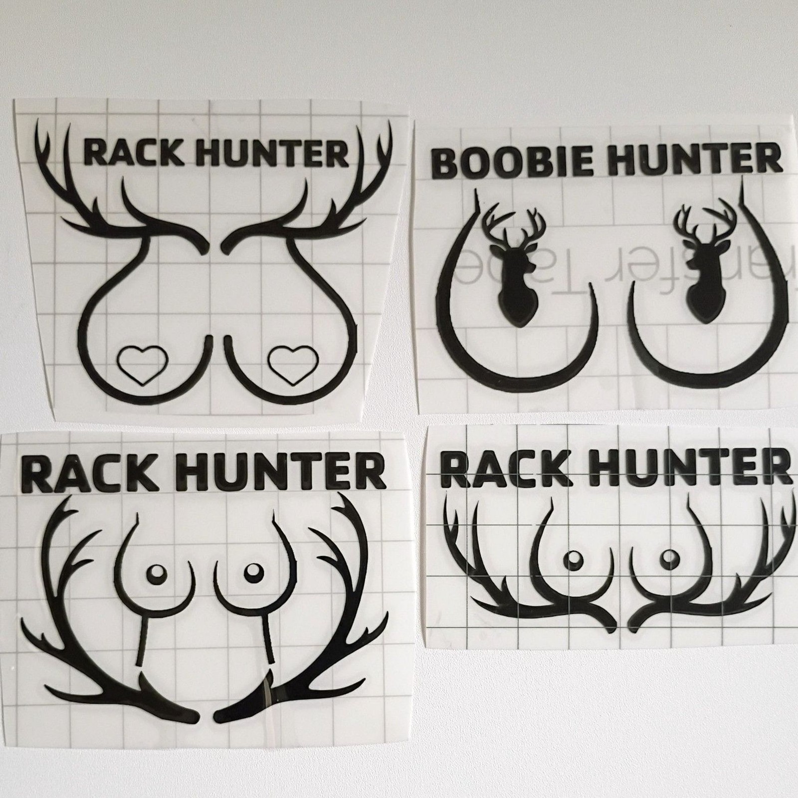 Rack Hunter Decals Hunting Adult Humor Stickers Toolbox Decal Cup Decal Computer