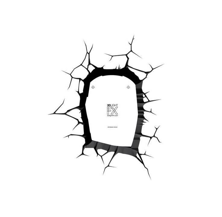 3D Deco Light FX Avengers Replacement Crack Wall sticker Led Wall Light Sticker